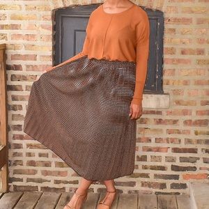 Lin Maxi Brown Skirt sz large